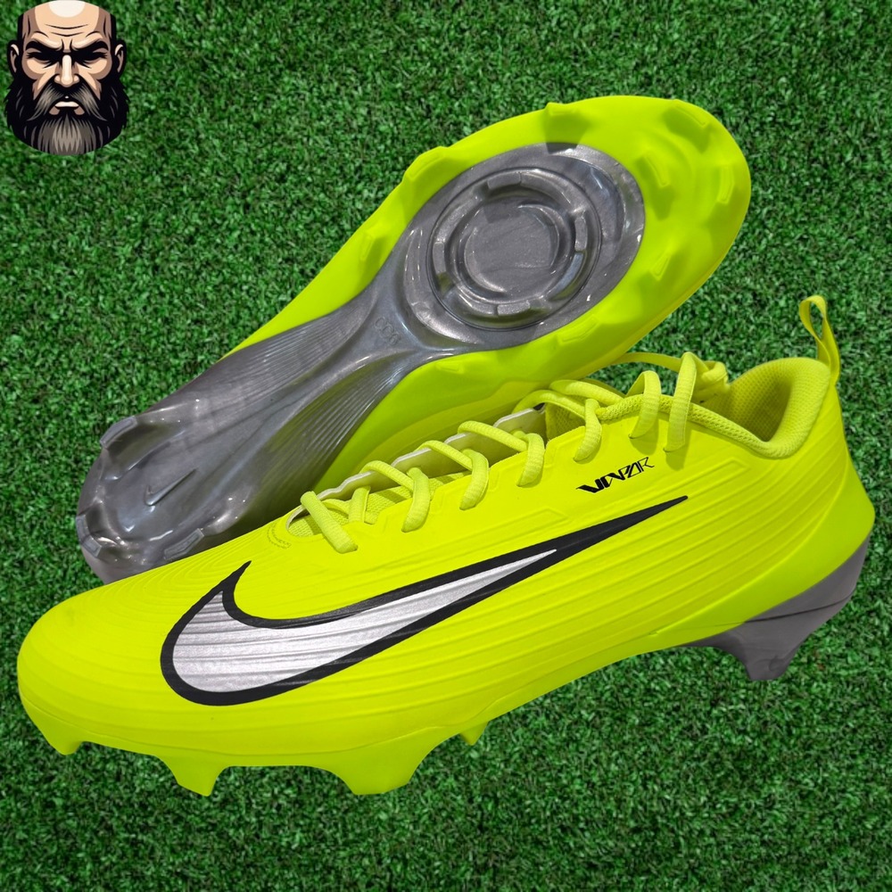 Nike Vapor Speed 3 Football Cleats Volt  Silver IQ5164-700 Men's Size 12.5